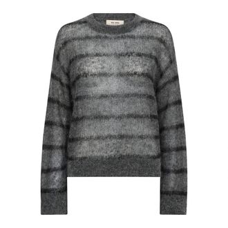 Mos Mosh Trui met ronde hals - Dames - Ronde hals truien - Grijs - XL - Truien & Vesten