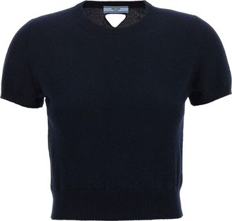 Prada Blue Cashmere Womens Cardigan