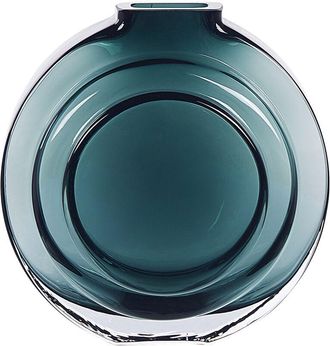 Beliani Beliani - Florero De Vidrio Verde Turquesa Transparente 15 Cm Sobremesa Moderno Kapeli