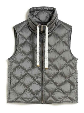Max Mara Padded Vest In Water-Repellent Nylon Canvas