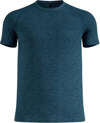 Odlo Essential Seamless T-Shirt Crew Neck S/S Laufshirt f&uuml;r Herren | blau