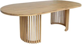 Sweeek Garden table acacia wood seats 6 natural 220x100x76 cm - Alora