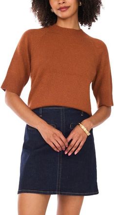 Vince Camuto Mock Neck Sweater in Sierra at Nordstrom, Size X-Small
