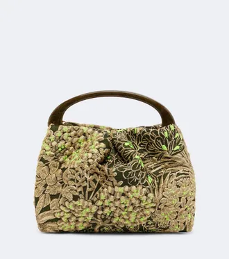 Dries Van Noten Small floral jacquard top-handle bag