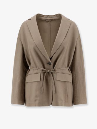 Brunello Cucinelli Blazer in misto viscosa e lino - BRUNELLO CUCINELLI - gender_Woman