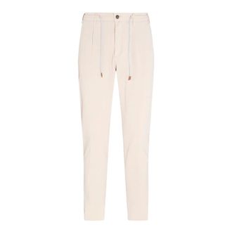 Eleventy Chinos, male, Beige, Size: W31 Cotton Drawstring Trousers