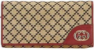 Gucci Pre-owned Wallets, female, Multicolor, Size: ONE SIZE Pre-owned Canvas Wallet