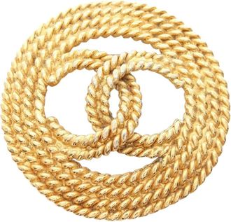Chanel Pre-owned Spilla Stile Corda - - Pre-owned - Donna - Giallo - ONE SIZE