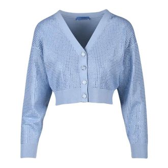 Guess Korte Cardigan - Dames - Truien - Blauw - Maat: XS Viscose