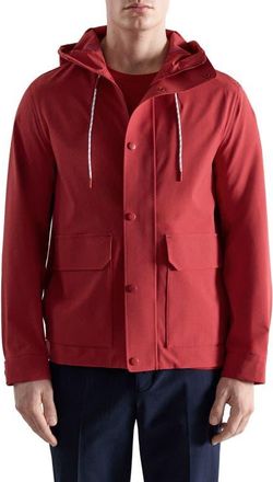 Mango Water Repellent Thermolite Hooded Jacket in Red at Nordstrom, Size X-Large