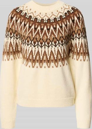 s.Oliver Red Label Regular Fit Strickpullover aus Baumwoll-Mix in Offwhite, Größe 36