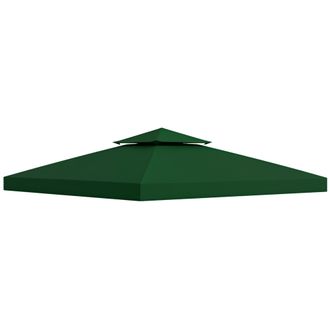OUTSUNNY Techo De Repuesto Para Cenador, 3x3 M, Cubierta De Repuesto Con Techo Doble, 8 Orificios De Drenaje Y Protecci&oacute;n Uv, Solo Toldo De Recambio Para Pabel