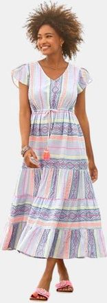 Joe Browns Abstract Sleeveless Maxi Dress in Boho Geo Stripes at Nordstrom, Size 28