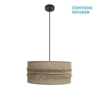 Fabrilamp Lampara Colgante Redondo Modelo Kala Acabado Beige - Fabrilamp