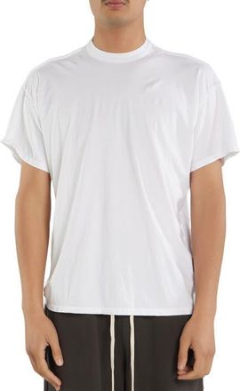 Les Tien Lightweight Binded Neck Inside Out Tee in White at Nordstrom, Size Xx-Large