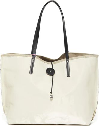Jack Gomme Borsa tote in lino - Bianco