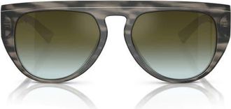 Ferrari 56mm Pilot Sunglasses in Striped Grey /Green Mirror at Nordstrom