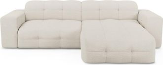 Sia Home Sof&aacute; cama derecho 5 plazas boucl&eacute; crema 230 cm