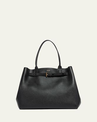 Tom Ford Audrey Large Grained Leather Tote Bag