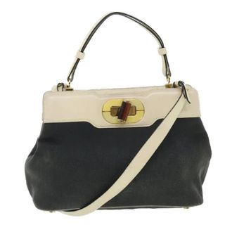 Bulgari Pre-owned Handbags, female, Black, Size: ONE SIZE Pre-owned Canvas Handbag