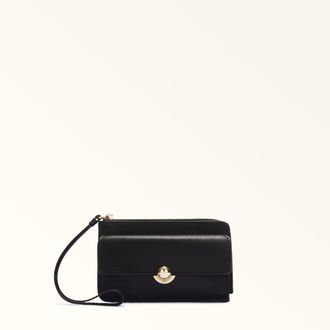 Furla Sfera Porta Carte Di Credito M Nero Nero Pelle Di Vitello Sidney Donna