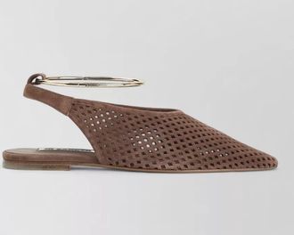 Jil Sander goat leather slingback sandals pointed toe