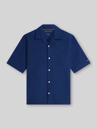 Tommy Hilfiger Relaxed Fit Freizeithemd aus Seersucker-Material in Dunkelblau, Gr&ouml;&szlig;e XXL