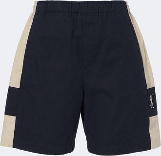 Saint Laurent Shorts de algod&oacute;n con logo