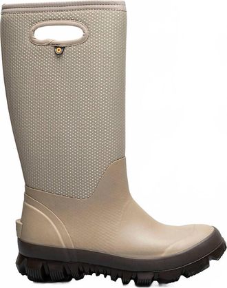 Bogs Womens Waterproof Fleece Lined Boots In Whiteout Dots Taupe