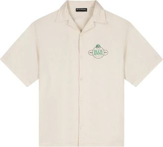 Black Bananas Overhemden, Heren, Beige, S, Linnen, Nomad Linen Shirt