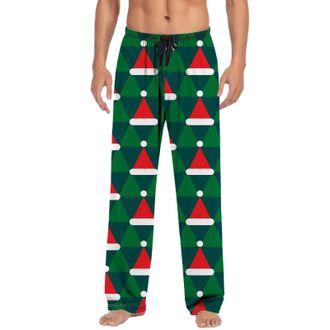 Generic Mens Gonk Elk Print Pyjama Pants with Drawstring - Elastic Waist Pj Bottoms for Christmas & Loungewear