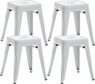 Clp Clp - Set De 4 Taburetes Bajos Armin Blanco