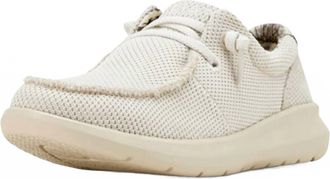 Ariat Womens Hilo Mesh Casual Slip On Shoe In Cream