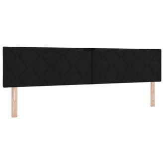 vidaXL Testiera In Tessuto Geometric Con Testiera Nero 200 Cm Tessuto - Vidaxl