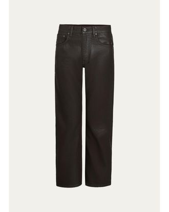 TWP Kent Coated Denim Straight-Leg Jeans