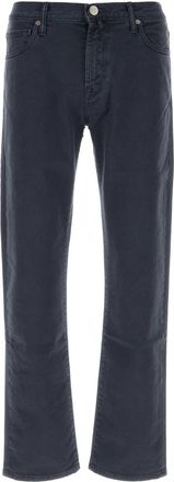 Incotex Navy Blue Stretch Denim Jeans