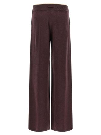 Pinko Wool-Cashmere Knit Trousers - Purple