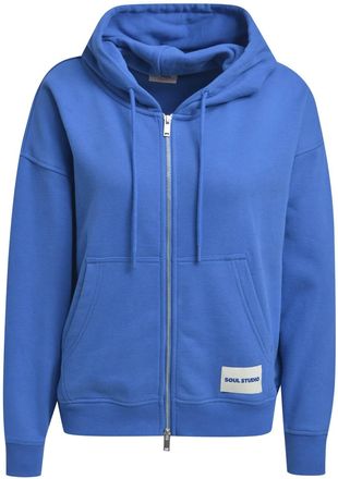 Smith & Soul Kapuzensweatjacke SMITH & SOUL, Damen, Gr. XXL, royal, Sweatware, Obermaterial: 88% Baumwolle, 12% Polyester, bedruckt, unifarben, normal, Rippb&uuml;ndche