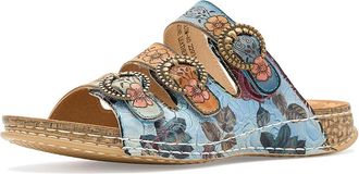 L'Artiste by Spring Step Gottahave Womens Sandals Blue : EU 42 (US Womens 10.5-11) M, Leather