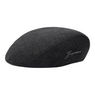 Jacquemus Le Beret Val&eacute;rie - Heren - Accessoires - Grijs - Maat: 58 CM Katoen