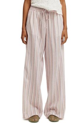 Cotton On Womens Haven Wide Leg Pant in Ava Stripe Bubblegum at Nordstrom, Size 0