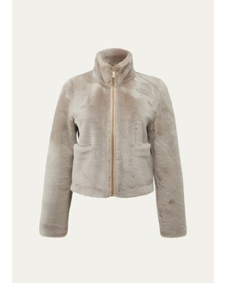 Gorski Merino Shearling Lamb Zip Jacket