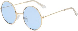 Generic Round Photo Retro Sunglasses for Men and For Women, Outdoor Vacation Beach Glasses (Color : D, Size : Medium)