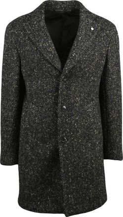 L.B.M. 1911 Multicolor Wool Coat