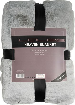 LALEE Hochwertige Kuscheldecke Heaven 150 x 200 cm, Silver