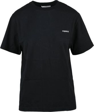 Coperni Black Logo Relaxed Fit Organic Cotton T-Shirt