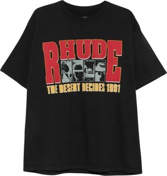 Rhude La Decisi&oacute;n del Desierto Camiseta Gr&aacute;fica 1991 - Tops - Hombre - Negro - XL