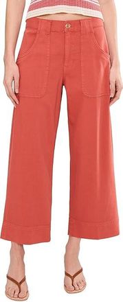 Liverpool L.A. Mid-Rise Stride Cargo Wide Leg Crop Pant 26 Inseam Womens Clothing Red Clay : 12 26, Cotton/Elastane/Lyocell