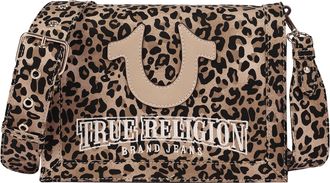 True Religion Bling Logo Leopard Messenger Bag