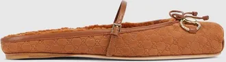 Gucci Womens Gucci Horsebit Mule, Brown, Suede